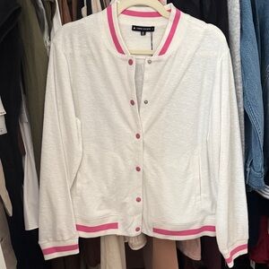 THRIVE SOCIETY White and Pink Women's Jacket